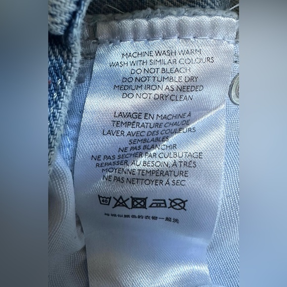 BDG Urban Outfitters High Rise Baggy Straight Leg Blue Jeans Women's Size 25 - Picture 8 of 10